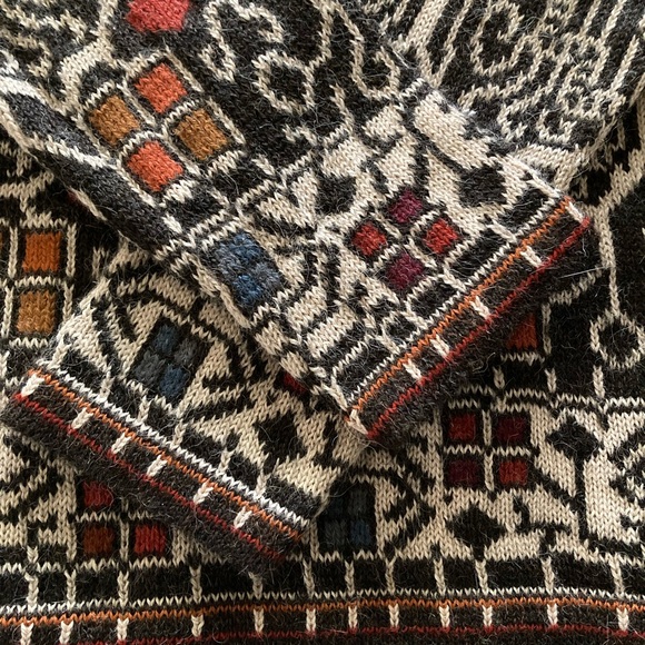 Vintage Intiwara Alpaca Cardigan Sweater - Picture 5 of 9